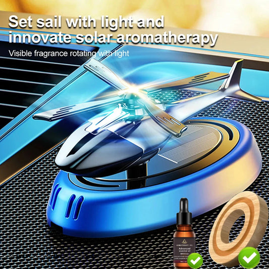 Solar Powered Rotation Helicopter Car Air Freshener